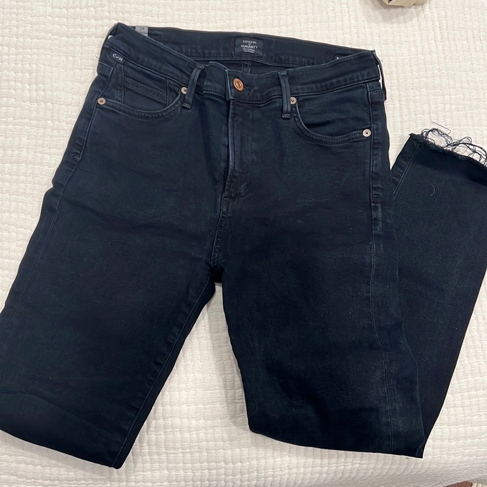 Citizens of Humanity Dark Wash Jeans - Rocket Crop High Rise Skinny